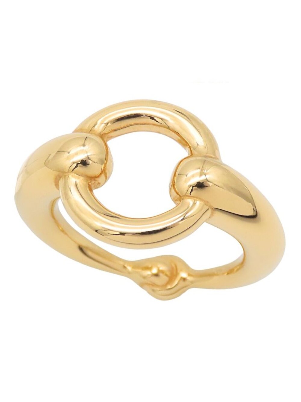Hermes Gold Metal Scarf Ring